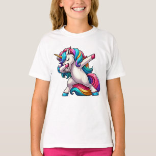 Camiseta Unicórnio Engraçado Dabbing – Unicórnio Colorido F