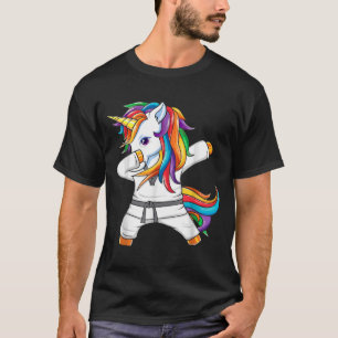 Camiseta Unicórnio Engraçado Fazendo Dab Brazilian Jiu-Jits