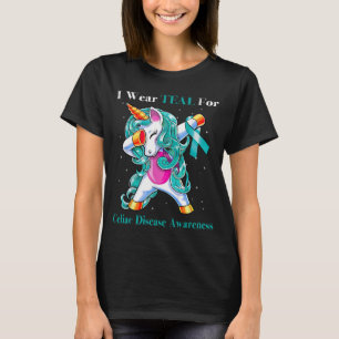Camiseta Unicórnio Eu Uso Verde Turquesa Para Conscientizaç