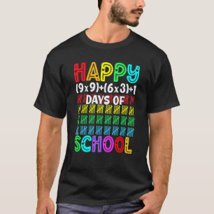 Camiseta Unicórnio Feliz 100 Dias de Escola para professor 