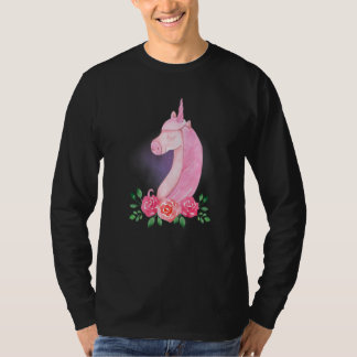 Camiseta Unicórnio Feliz Aquarela Fantasia Mística Mítica  