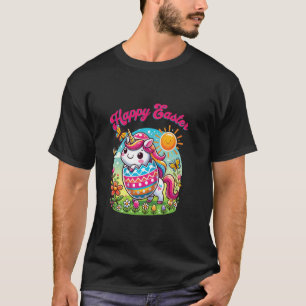 Camiseta Unicórnio Feliz Páscoa u2013 Design de Ovo de Pásc