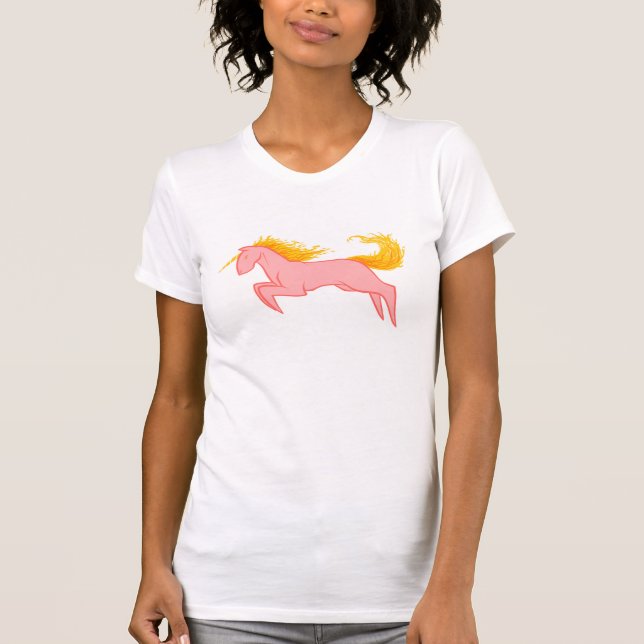 Camiseta Unicórnio flamejante (Frente)