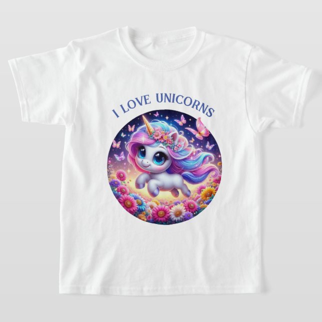 Camiseta unicórnio fofo (Postura )