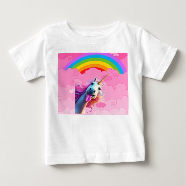Camiseta Unicórnio Fofo. (Frente)