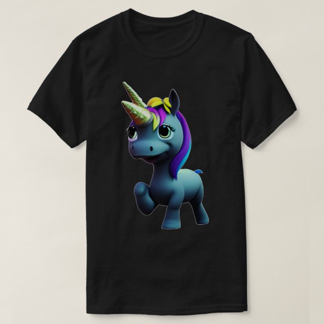 Camiseta unicórnio fofo (Frente do Design)