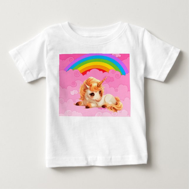 Camiseta Unicórnio Fofo. (Frente)