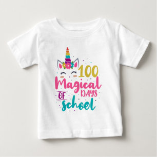 Camiseta Unicórnio Fofo 100 Dias Mágicos De Escola