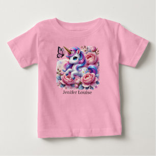 Camiseta Unicórnio fofo adicionar nome fantasia