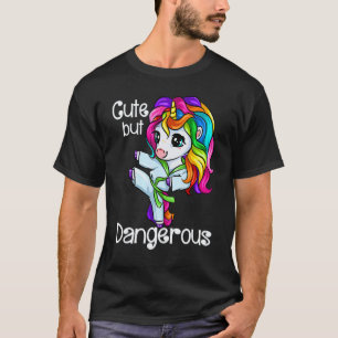 Camiseta Unicórnio Fofo Mas Perigoso Engraçado Caratê Taekw