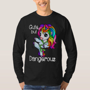 Camiseta Unicórnio Fofo Mas Perigoso Engraçado Caratê Taekw