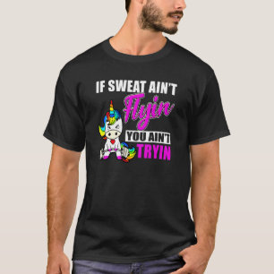 Camiseta Unicórnio Halterofilismo Treino Ginásio Fitness