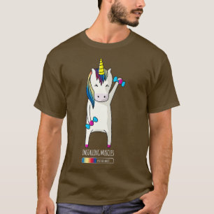Camiseta Unicórnio Instalando Malhação Engraçado Muscular G