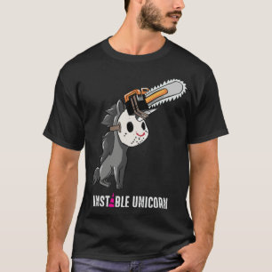 Camiseta Unicórnio instável, Chainsaw, casal de Halloween