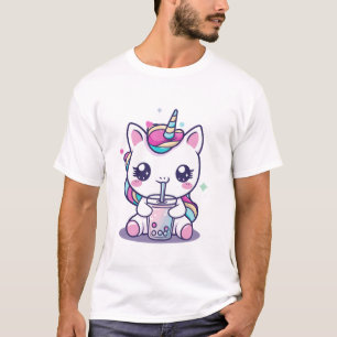 Camiseta Unicórnio Kawaii comendo Sopa de Macarrão Ramen Gr
