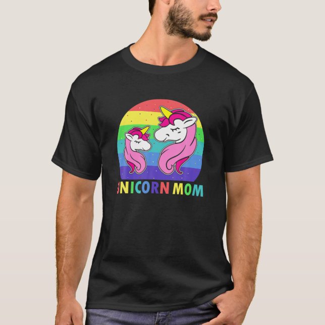 Camiseta Unicórnio Mãe Desejando Um Dia Cheio De Bondade (Frente)
