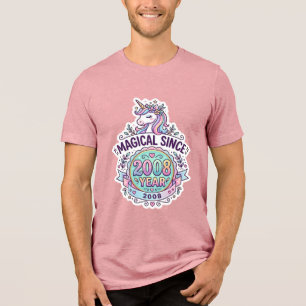 Camiseta Unicórnio Mágico Desde Ano Design Gráfico Zazzle D