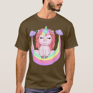 Camiseta Unicórnio Mágico e Arco-Íris