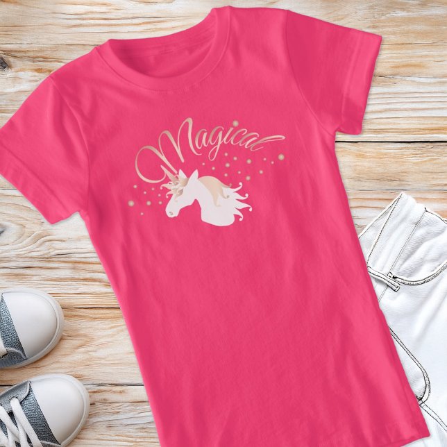 Camiseta Unicórnio Mágico Moderno para Crianças (Criador carregado)