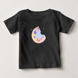 Camiseta Unicórnio Mágico na Lua - Menina Personalizada