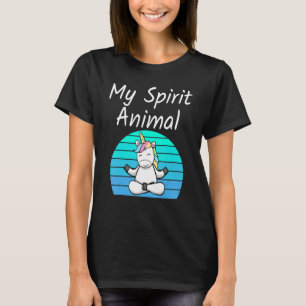 Camiseta Unicórnio Meu Espírito Animal Relaxando Mediação Y