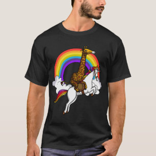 Camiseta Unicórnio montando Girafa