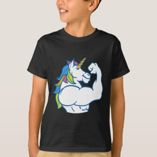 Camiseta Unicórnio Muscular - Malhação Mágica Engraçada Bod