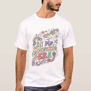 Camiseta Unicórnio Na Minha Era Brilhante Roupas Kawaii Grá