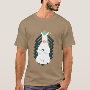 Camiseta Unicórnio na pose da ioga