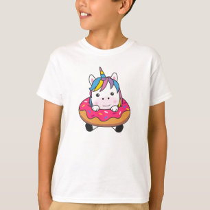 Camiseta Unicórnio Na Rosquinha É Uma Bela Garota Animal