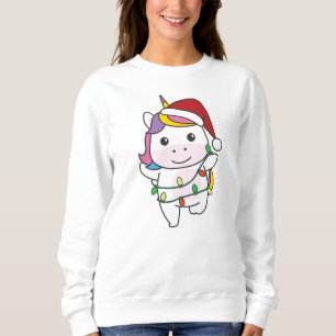 Camiseta Unicórnio Natal Animais de inverno Férias Unicórni