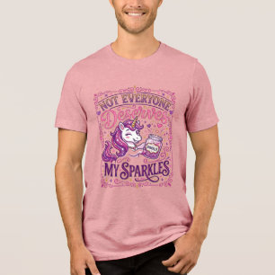 Camiseta Unicórnio Nem Todos Merecem Meus Brilhos Elegantes
