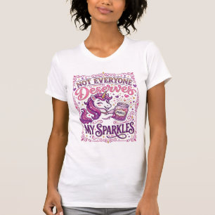 Camiseta Unicórnio Nem Todos Merecem Meus Brilhos Elegantes