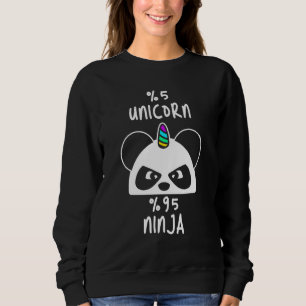 Camiseta Unicórnio Ninja Panda Urso Animal Guerreiro Fofo M