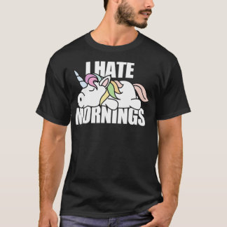 Camiseta Unicórnio Odeio Manhãs