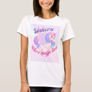 Camiseta Unicórnio Onde Mágica Vive