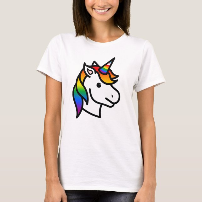 Camiseta Unicórnio Orgulho Progresso Fofo (Frente)