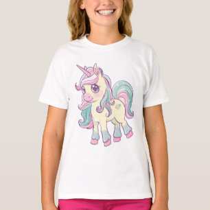 Camiseta Unicórnio Pastel – Design de Unicórnio de Desenho