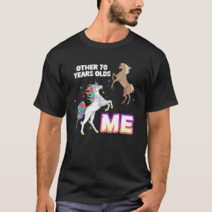 Camiseta Unicórnio Personalizado Com Outros 70 Anos De Aniv