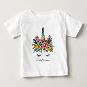 Camiseta Unicórnio Pisca Com Arco-Íris