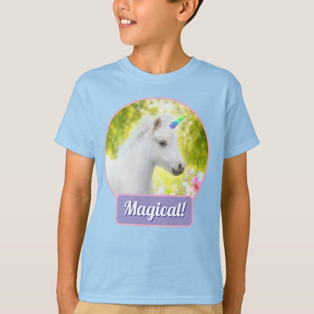 Camiseta Unicórnio Pônei Branco (Frente)