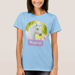 Camiseta Unicórnio Pônei Branco