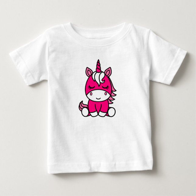 Camiseta Unicórnio Pônei de Meninas (Frente)