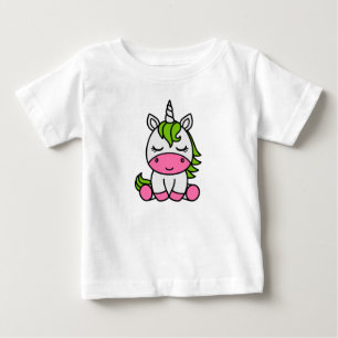 Camiseta Unicórnio Pônei de Meninas Pequenas