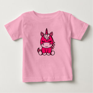 Camiseta Unicórnio Pônei de Meninas Pequenas