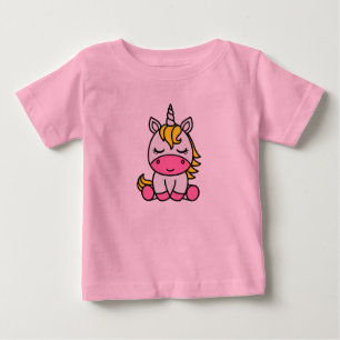 Camiseta Unicórnio Pônei de Meninas Pequenas