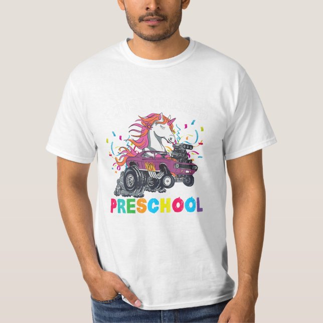 Camiseta Unicórnio Pré-Escolar Cruzado (Frente)