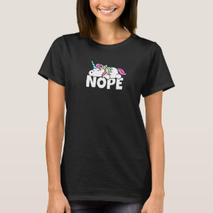 Camiseta Unicórnio Preguiçoso Não Hoje Não