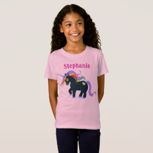 Camiseta Unicórnio Preto Personalizado