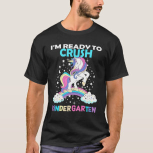 Camiseta Unicórnio Pronta A Esmagar O Jardim De Infância De